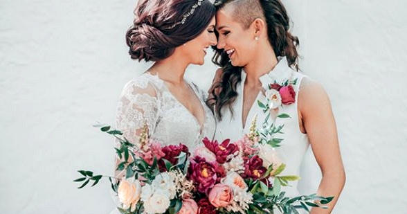 Same Sex Wedding Bouquet and Boutonnière Ideas