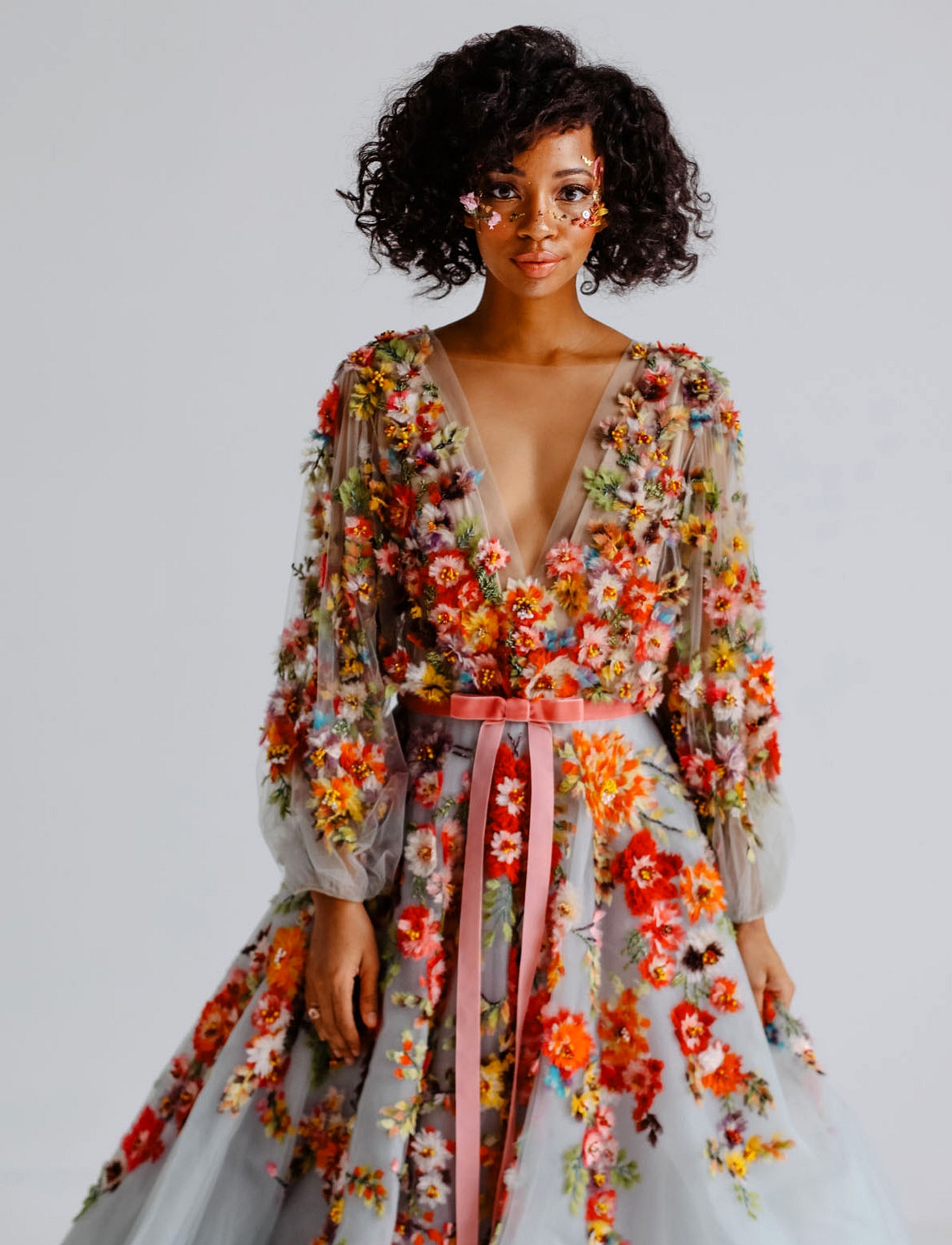 This Blue + Floral Embroidered Robe Will Make You Rethink Carrying a ...
