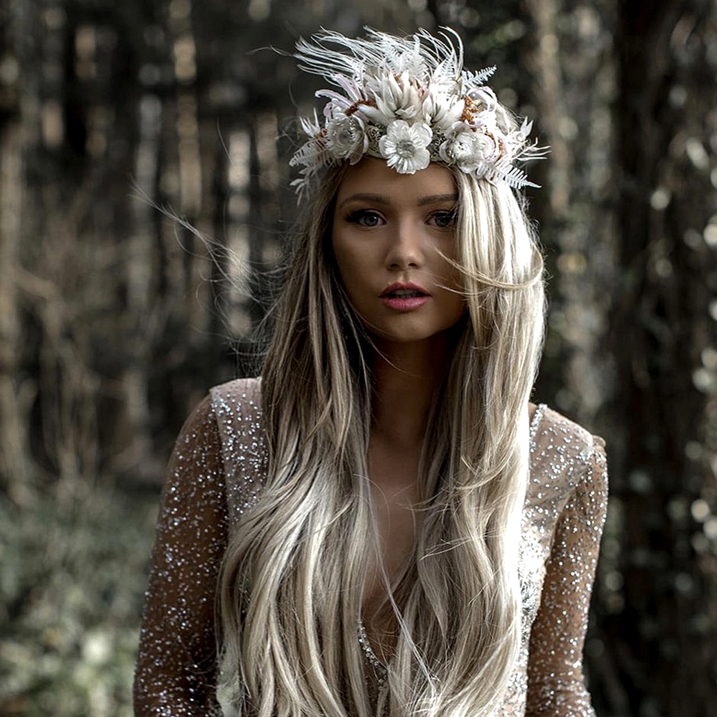 Reign Supreme with These Dried Flower Crowns + More Bridal Hair Ideas!